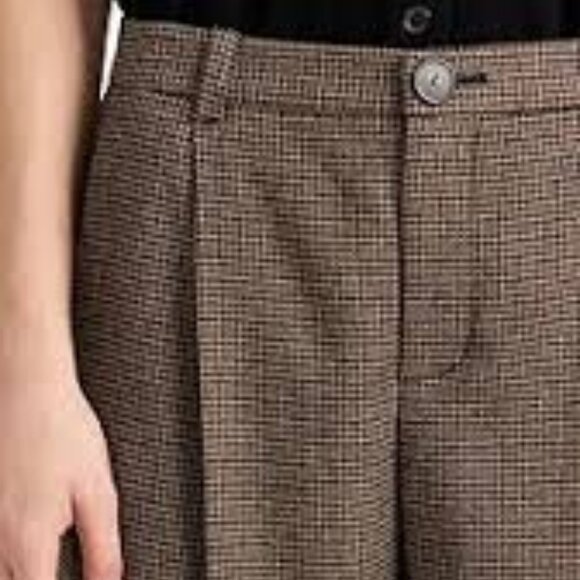 5 - NWT VINCE HOUNDSTOOTH WIDE LEG PANTS - Picture 6 of 7